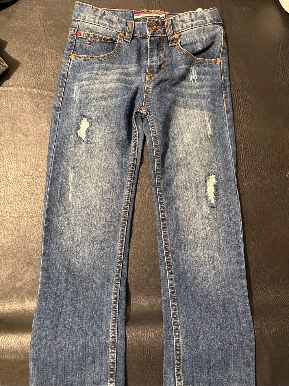 NWOT Tommy Hilfiger Slim Straight Blue Distressed Jeans